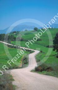 Rural mountain road inAndelucia area of Spain.