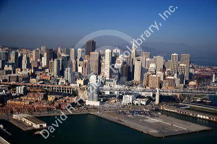 Aerial view of the city of San Francisco, California.