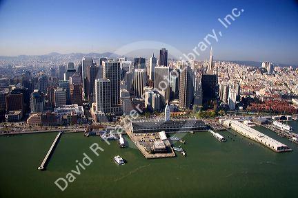 Aerial view of the city of San Francisco, California.