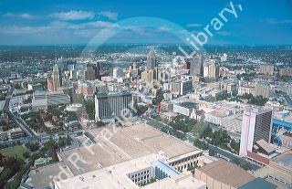 Aerial view City scape of San Antonio, Texas.