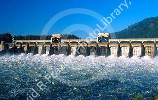 Bonneville Dam, Columbia River, Oregon.