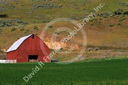 Red barn near Horseshoe Bend, Idaho.