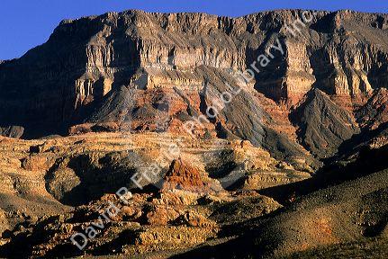 Rock formation and sand in the Arizona desert.