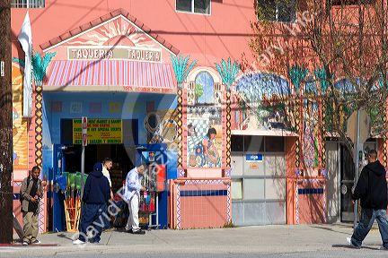 Mexican theme convenience store in Santa Cruz, California.