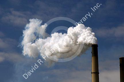 The Conesville coal fired power plant with belching smoke near Coshocton, Ohio.