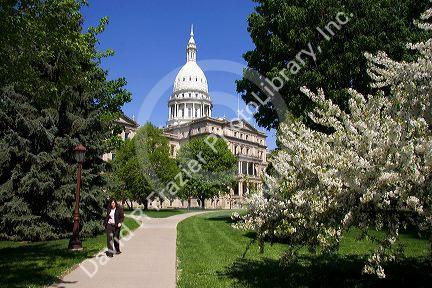 The capitol building in Lansing, Michigan.