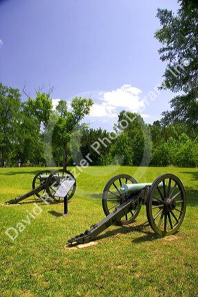 Cannons at Shiloh National Park battlefield, Tennessee.