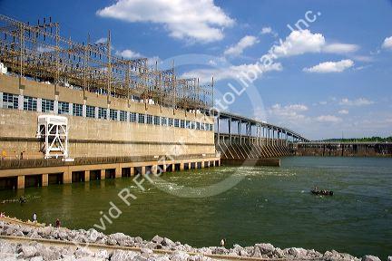 Pickwick Dam on the Tennessee River, Tennessee.