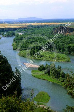 The South Fork of the Snake River near Idaho Falls, Idaho.