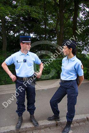 French police outside the Koenigsbourg Castle in Eastern France.