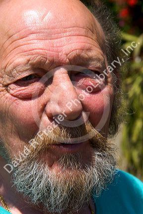 Portrait of a French man at the village of Betschdorf, France.