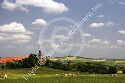 French countryside near Morhange, France.
