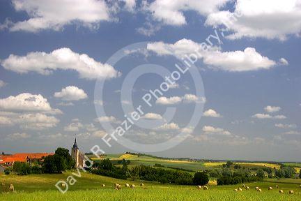 French countryside near Morhange, France.