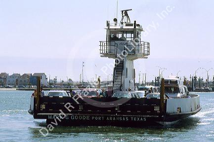 Car ferry at Port Aransas, Texas.