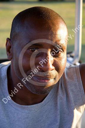 Portrait of an african american man in Arkansas.