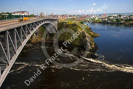 Reversing falls on the St. John River at St. John, New Brunswick, Canada.