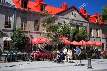 Outdoor cafes at Quebec City, Quebec, Canada.