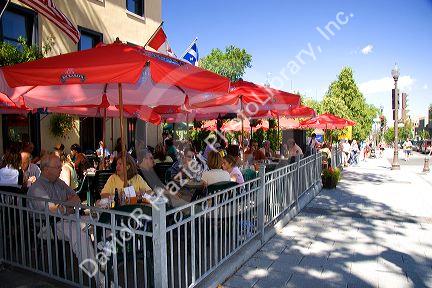 Outdoor cafes at Quebec City, Quebec, Canada.