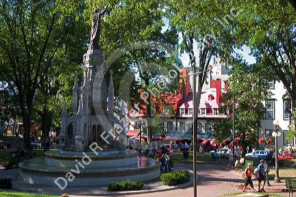 Water fountain at Quebec City, Quebec, Canada.