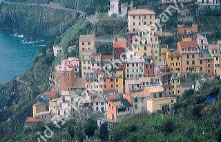 Seaside village along the Ligurian Coast of Italy.