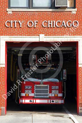 City of Chicago Fire Department station in Chinatown, Illinois.