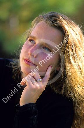 Portrait of a European American teen girl.