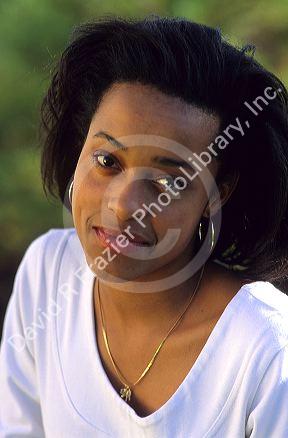 Portrait of an African American teen.