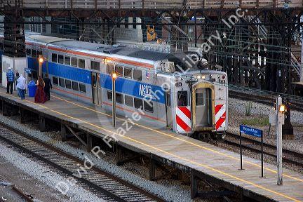 Public transportation train at Chicago, Illinois.