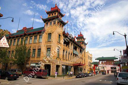 Historic On Leong building at Chinatown in Chicago, Illinois.