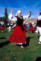 Basque dancers perform at a celebration in Sun Valley Idaho.