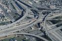 105 - 110 freeway interchange in Los Angeles, California.