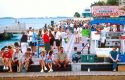 Crowds gathers  at Mallory Square water front in Key West Florida for sunset.