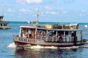 Riverboat with passengers on the Amazon River at Manaus Brazil.