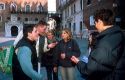 Italian teens talking in Verona, Italy.