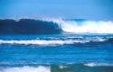 Surf waves crashing in Hawaii.