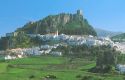 Zahara a mountainside white village near Ronda, Spain.