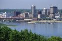 A view of Peoria and the Illinois River.