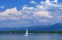 A sailboat on Lake Cascade in Cascade, Idaho.
