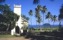 Saint Philomena catholic church founded by Father Damien in 1871 on the island of Molokai in Hawaii.