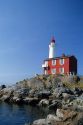Fisgard Lighthouse in the Fort Rodd Hill National Historic Park, Victoria, British Columbia.