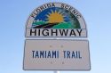 A Florida Scenic Highway road sign along U.S. 41 across the Everglades.