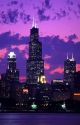 The Chicago skyline and Sears Tower at dusk.