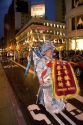 Man in traditional costume marches in the Chinese New Year Parade, San Francisco, California.
