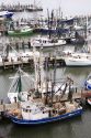 Marina with shrimp boats at Gulfport, Mississippi.