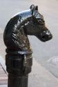 Horse hitching post in French Quarter of New Orleans, Louisiana.