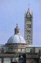 The Duomo dominates the town of Siena, Italy.