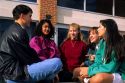 Multiracial multigender teens hanging out.  MR