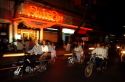 Motorcyclist's at night in Saigon, Vietnam.