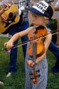 A young fiddle player at the Fiddle Festival in Weiser, Idaho.