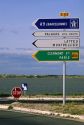 Highway  directional signs in Southern France.